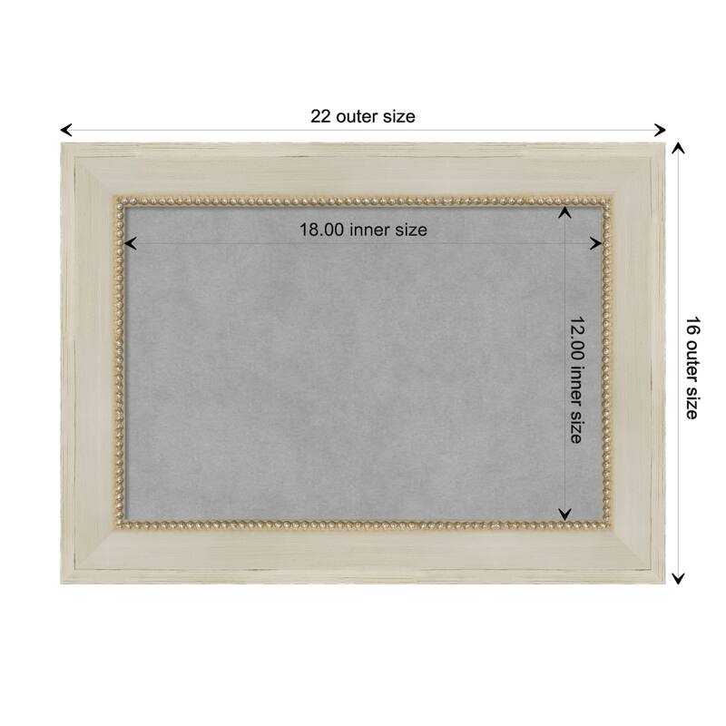 Amanti Art Parthenon Cream Framed Magnetic Board - Board Size 18x12