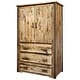 preview thumbnail 4 of 4, Homestead Collection Pine Armoire/Wardrobe, Stained & Lacquered