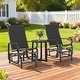 preview thumbnail 8 of 7, Outsunny Outdoor Glider Chair Set of 2, Gliders for Outside Patio with Smooth Rocking Mechanism , Black