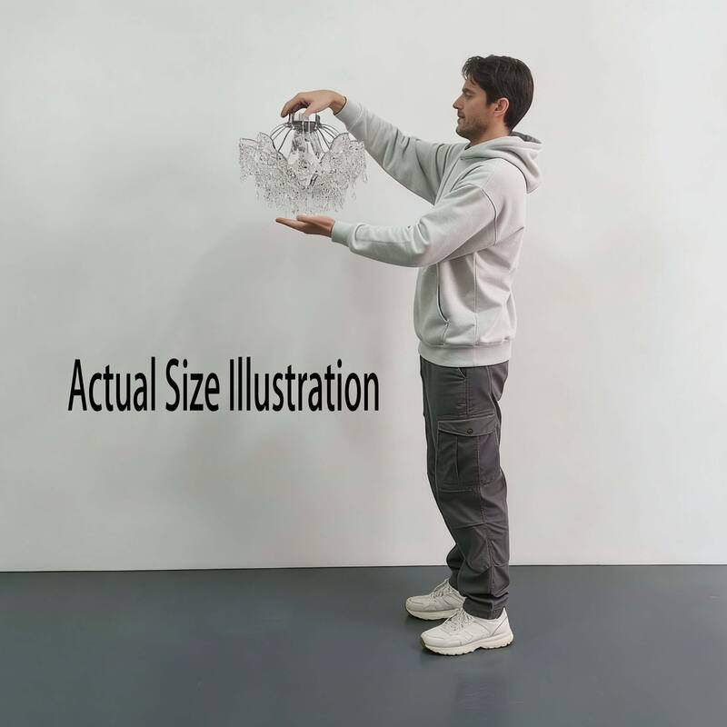 Dalia Elegant Indoor 3-light Chrome Crystal Flush Mount