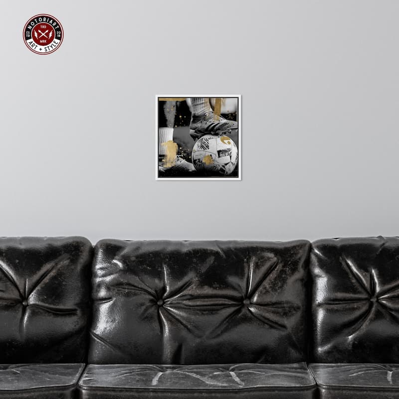 Notoriart Soccer Cleats Framed Soccer 1 Piece Canvas Wall Art