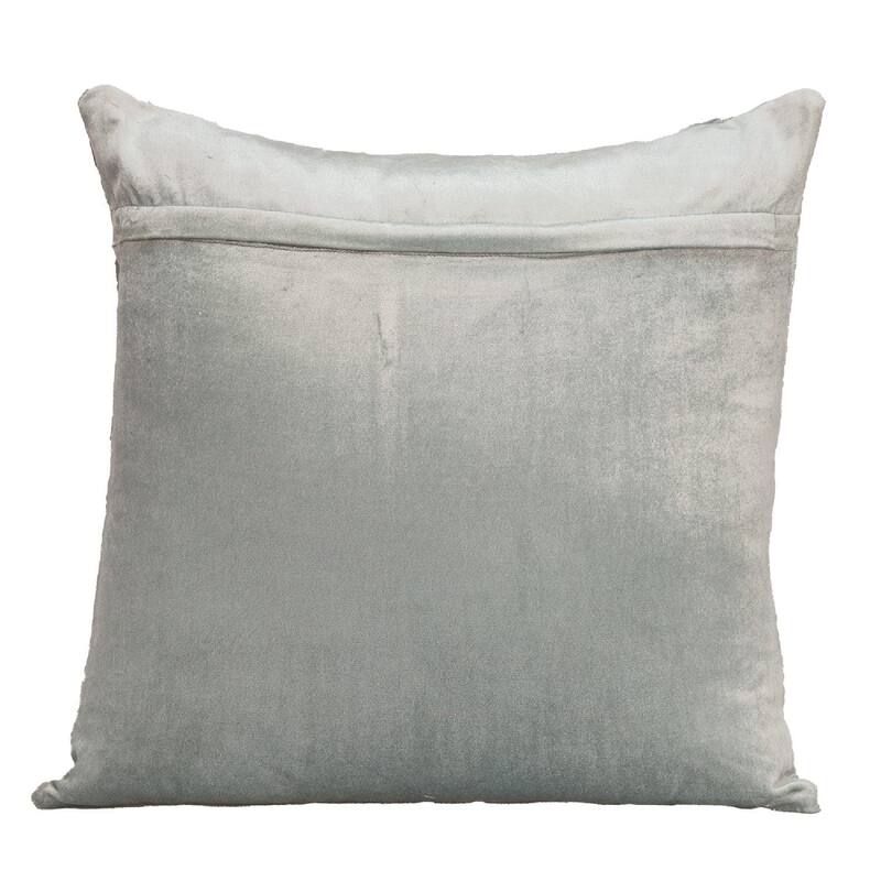 20" Gray Transitional Quilted Throw Pillow