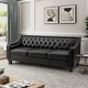 preview thumbnail 7 of 65, Mateo 82.28" Wide Transitional Genuine Leather Sofa with Nailhead Trim and Button-Tufted Back Black