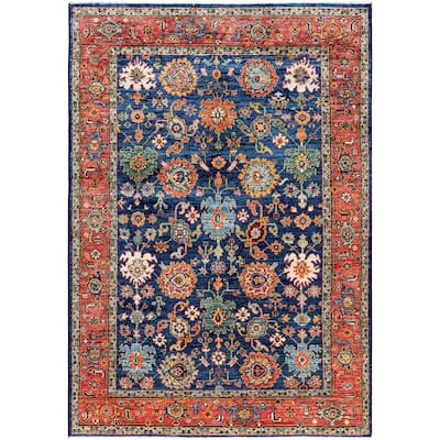 Serapi One-of-a-Kind Hand-Knotted Area Rug - Blue - 4' 3" x 6' 1"