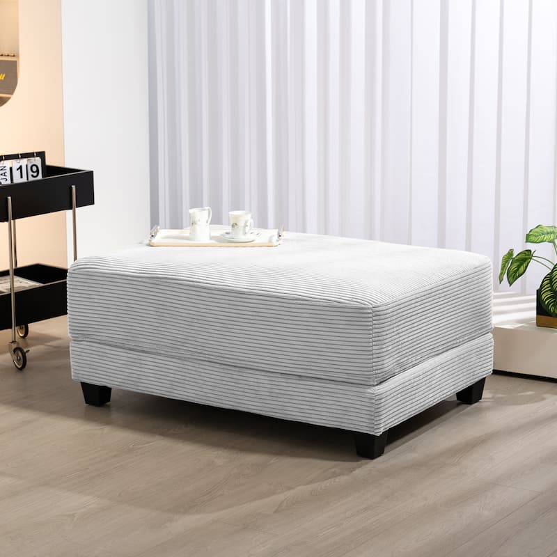 The Contemporary Oversized Corduroy Ottoman