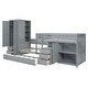 preview thumbnail 21 of 29, Twin Size Low Bunk Bed with Trundle, Wardrobe and Pull-out Desk, Wooden Bunk Bedframe with 5 Drawers, Cabinet and Shelves