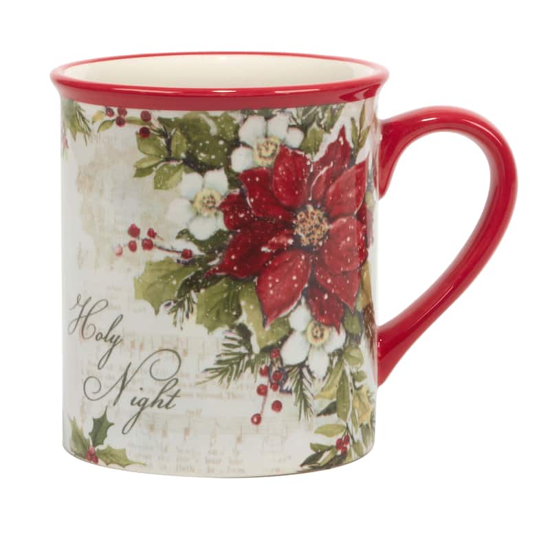 Certified International Silent Night 16 oz. Mugs, Set of 4