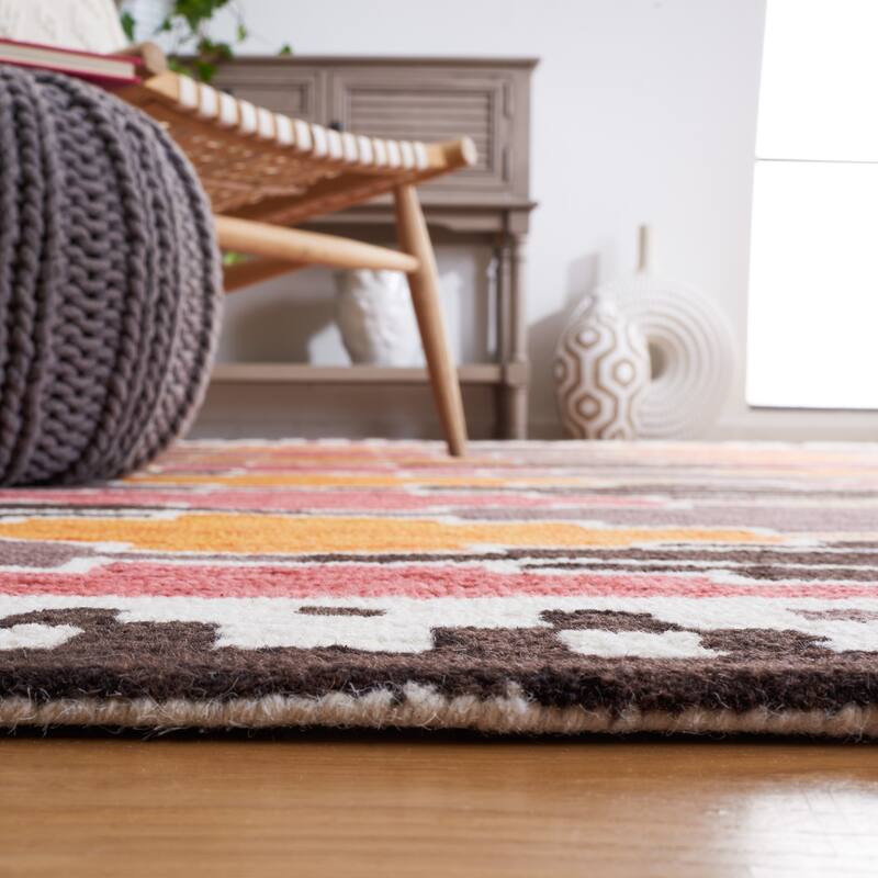 SAFAVIEH Handmade Rodeo Drive Yulisa Mid-Century Modern Wool Rug