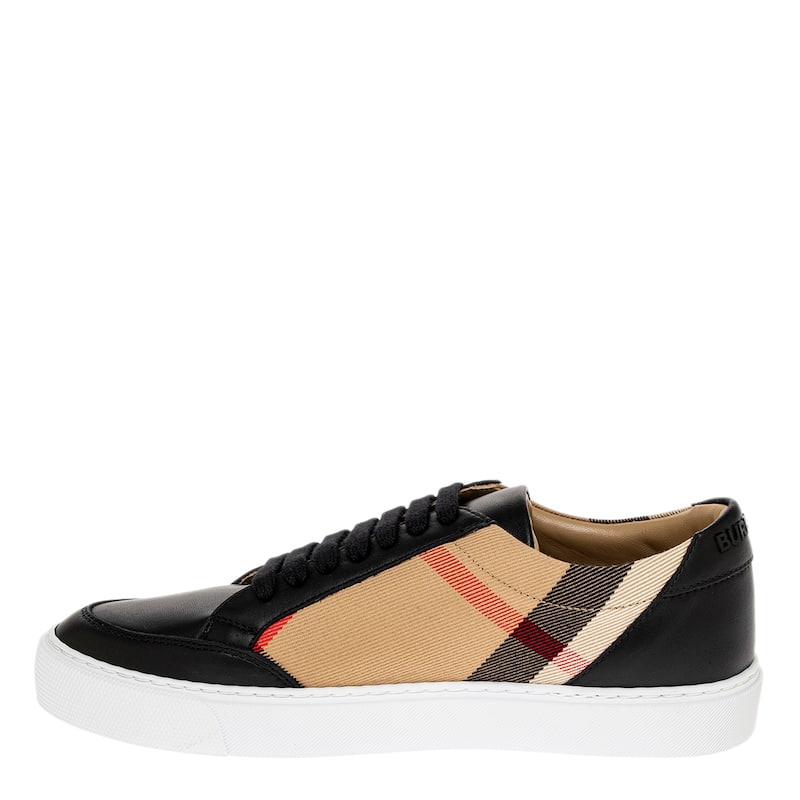 Burberry Check and Leather Sneakers