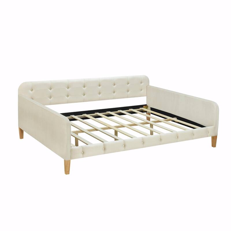 Upholstered Daybed with 4 Support Legs