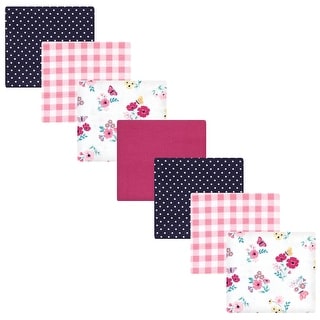 Hudson Baby Infant Girl Cotton Flannel Receiving Blankets Bundle, Butterfly Floral, One Size - Butterfly Floral - One Size