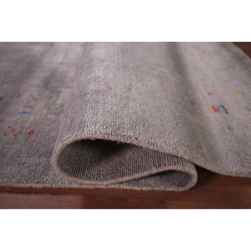 Gabbeh Indian Area Rug Hand-Knotted Tribal Wool Carpet - 5'3"x 7'9"