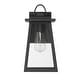 preview thumbnail 3 of 6, Hunter Ivory Dusk Outdoor Black Wall Light - Modern/Contemporary, Cottage - Front Porch, Patio, Garage