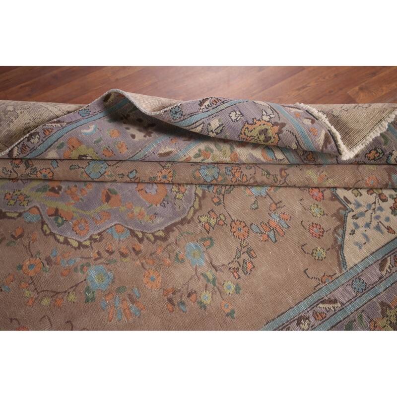 Tabriz Persian Vintage Area Rug Hand-Knotted Wool Carpet - 6'10"x 9'1"