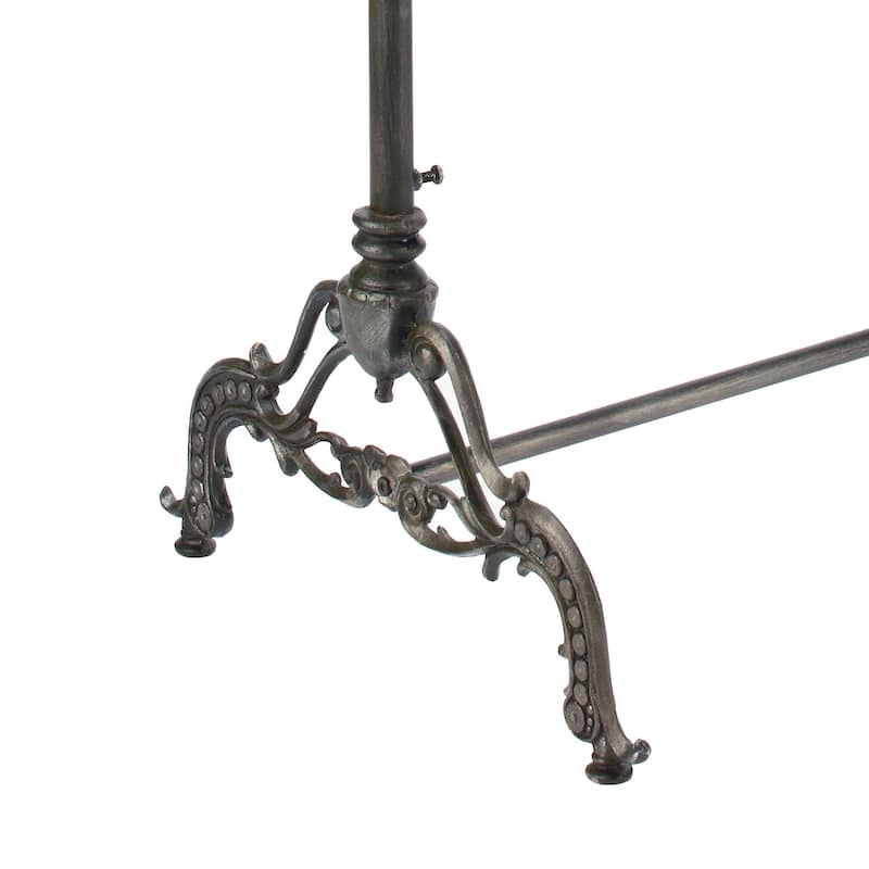 Vintage Black Iron Metal 56-inch Clothing Rack