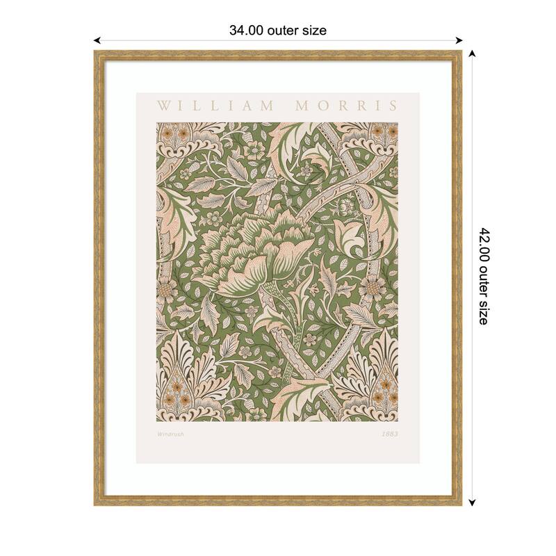 Kate and Laurel Framed Art Poster William Morris Windrush 1883 by The Art Institute of Chicago