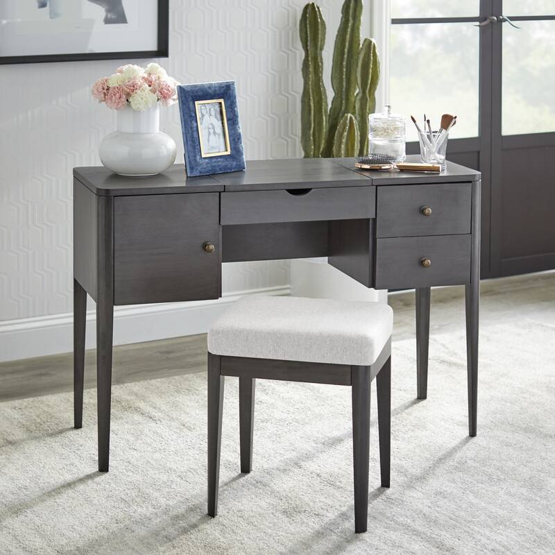 Lifestorey Parc Vanity Desk and Stool Set