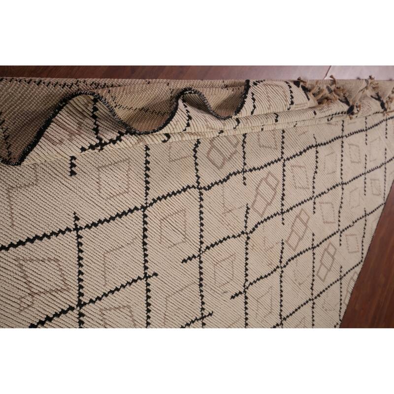 All-Over Trellis Moroccan Oriental Area Rug Handmade Wool Carpet - 8'1"x 11'10"