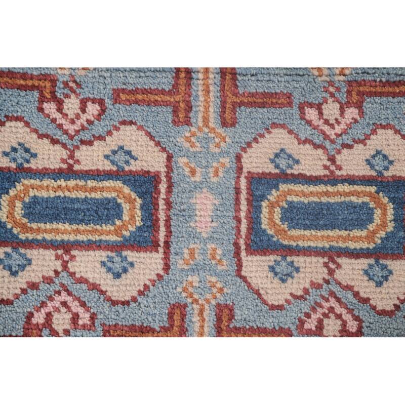 Geometric Khotan Runner Rug Handmade Oriental Wool Carpet - 2'6"x 7'10"