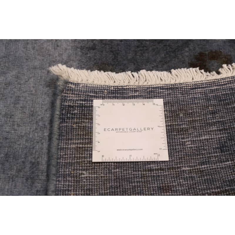 ECARPETGALLERY Hand-knotted Vibrance Light Denim Blue Wool Rug - 5'10 x 8'10