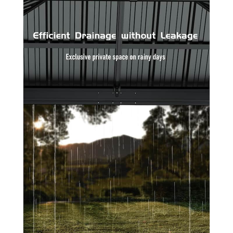 Hardtop Gazebo 10'x10',10'x12',10'x14',12'x12',12'x14',12'x16',12'x20'for All Weather