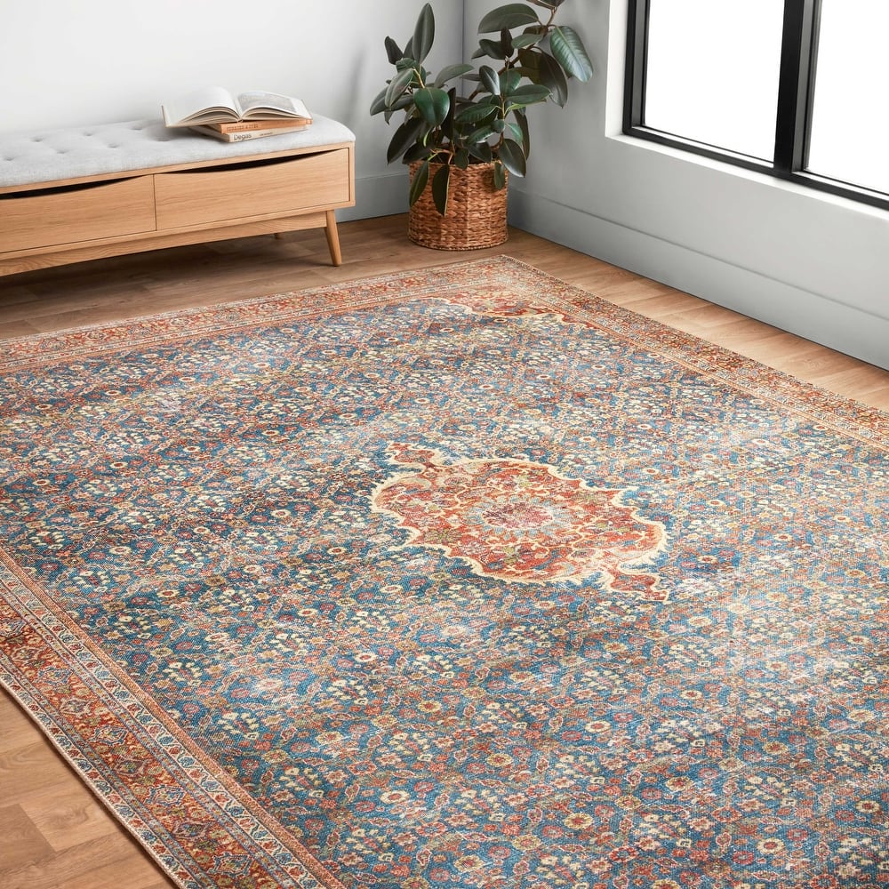 Alexander Home Victoria Bohemian Printed Vintage Border Area Rug