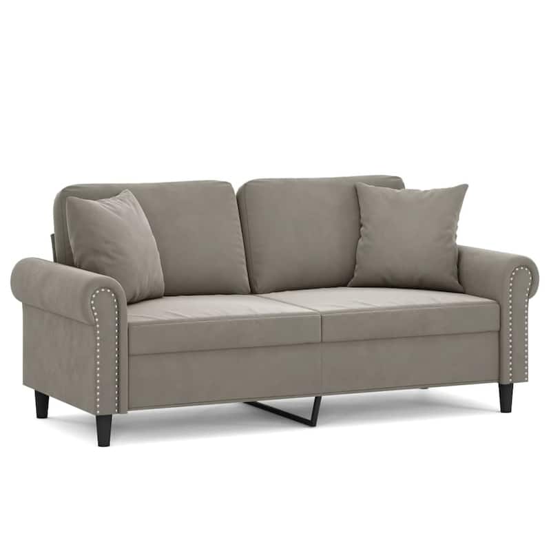 vidaXL Sofa Sectional Couch with Pillows and Cushions for Living Room Velvet
