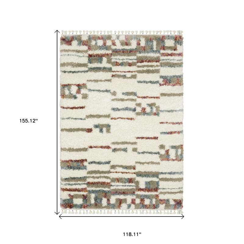 HomeRoots Abstract Modern Runner Area Rug