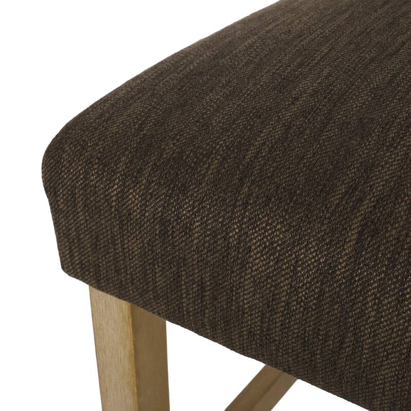 26 Inch Fabric Button Tufted Counter Stools, Set of 2