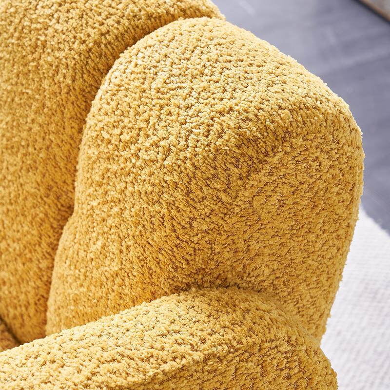 Modern 31.10" Boucle Upholstered Accent Chair with Plush Seat Cushion, Easy Assembly, and Comfortable Design