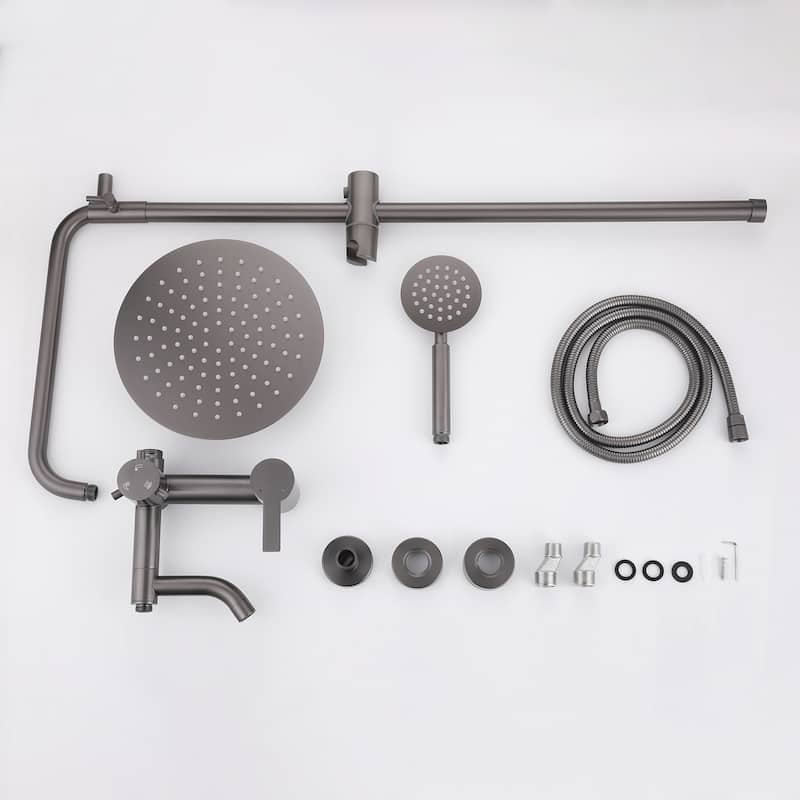 47"H 3-Function 304 Stainless Steel Wall-Mounted Outdoor Shower System