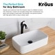 preview thumbnail 16 of 33, Kraus Elavo 19 inch Rectangle Porcelain Ceramic Vessel Bathroom Sink