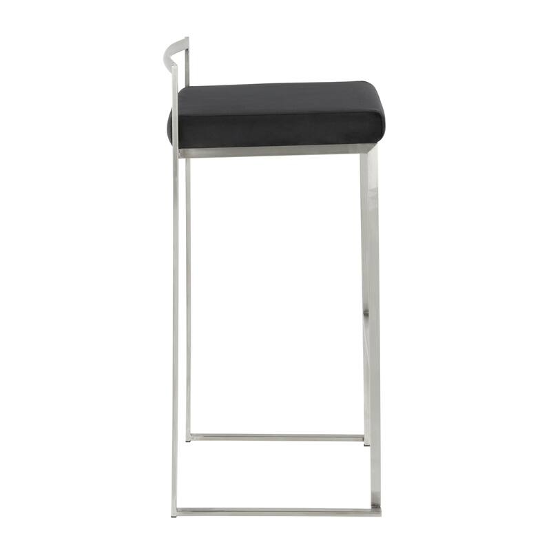 Silver Orchid Forrest Stainless Steel Stackable Fully Welded Bar Stool (Set of 3)