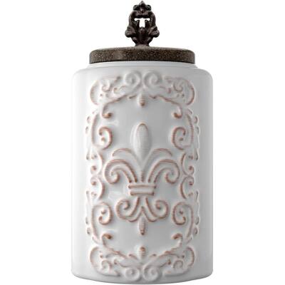 American Atelier Storage Canister Jar with Embossed Design