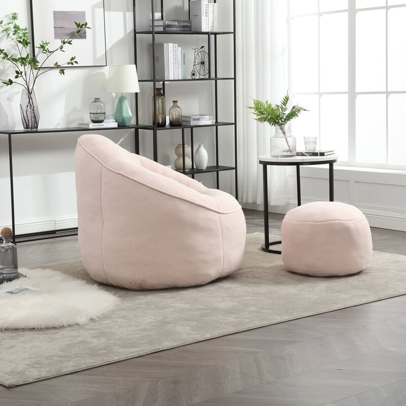 Bedding Bean Bag Sofa Chair With Footrest