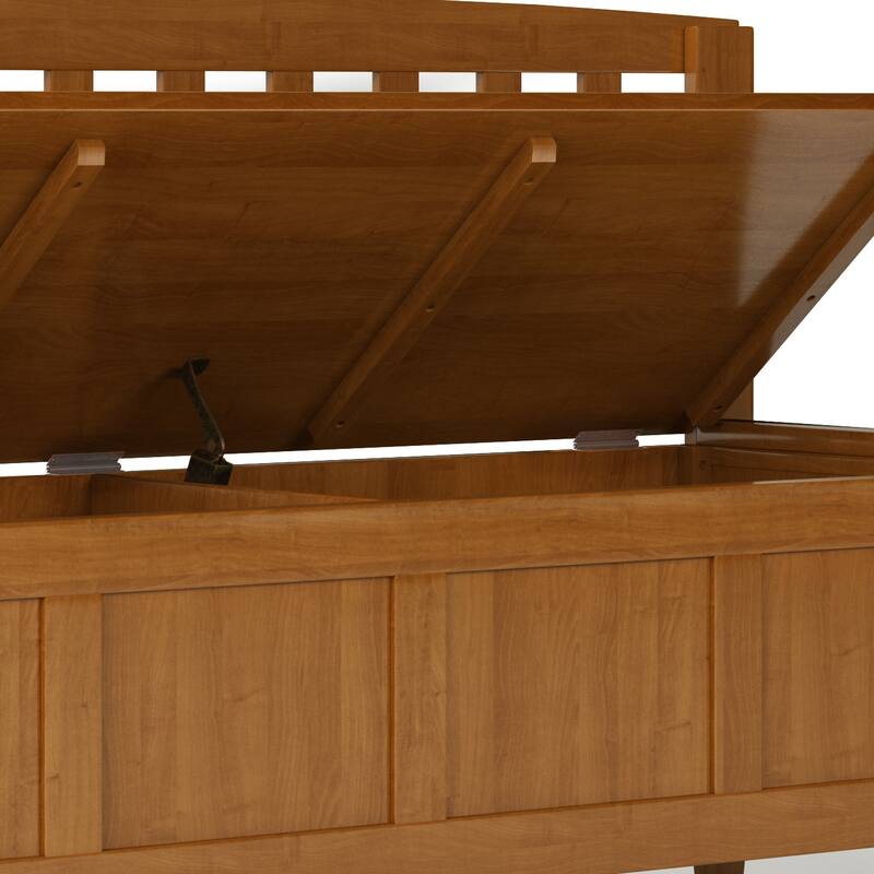 WYNDENHALL Riverside SOLID WOOD 48 inch Wide Contemporary Entryway Storage Bench - 20 inch wide