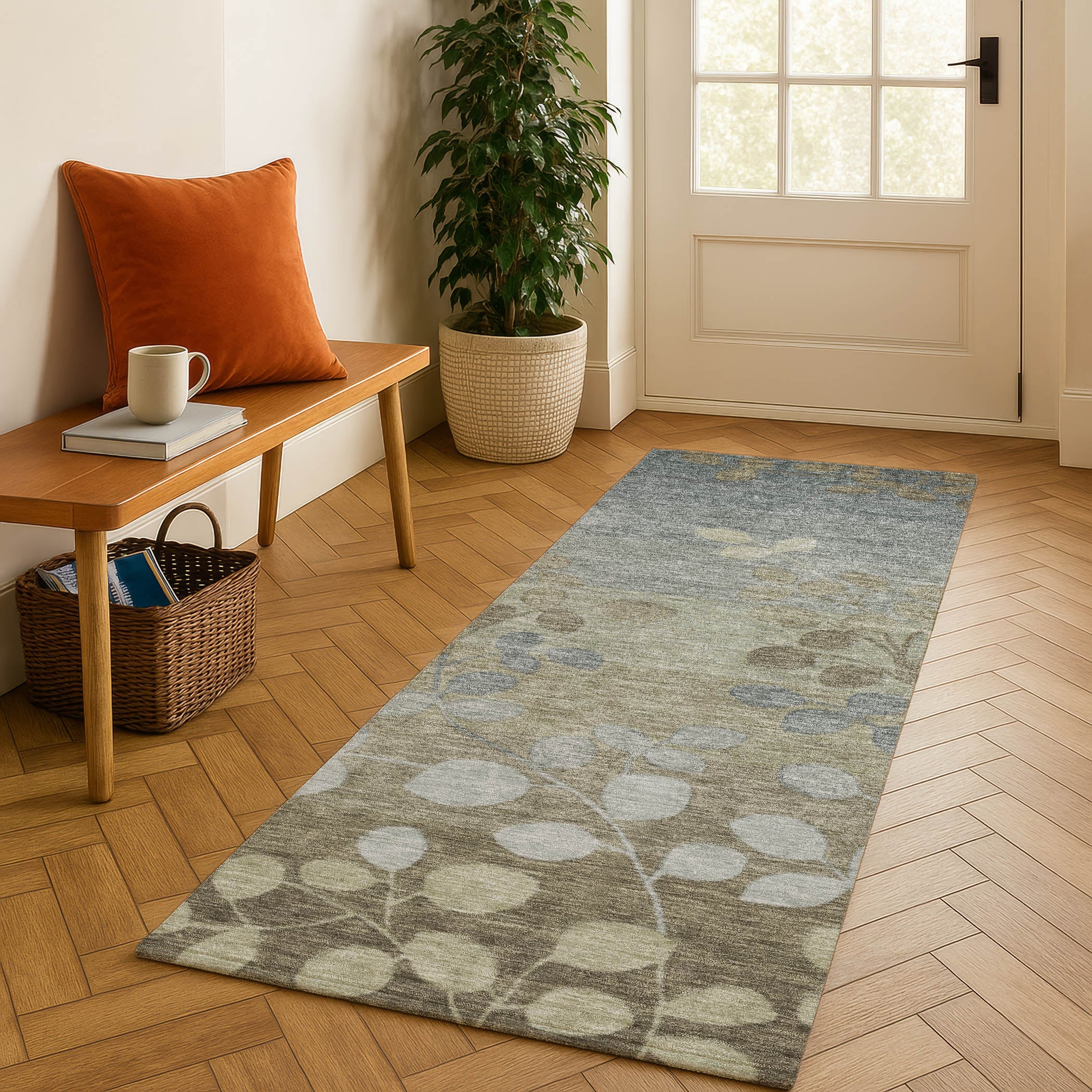Premium Washable Super Soft Modern Floral Mayfield Rug