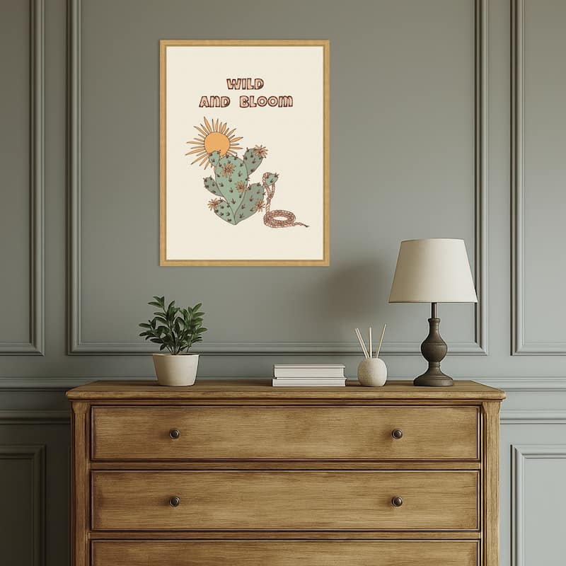 Wild a Bloom by Olena Kovalova Framed Canvas Wall Art Print