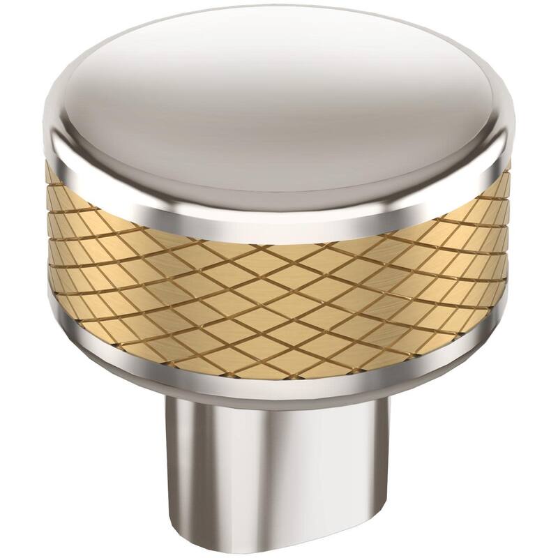 Amerock BP36554 Bronx 1-1/4" Mushroom Cabinet Knob - Polished Nickel / Champagne Bronze