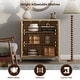 preview thumbnail 3 of 7, SICOTAS Rattan Sideboard Buffet Set of 2 with 2 Doors
