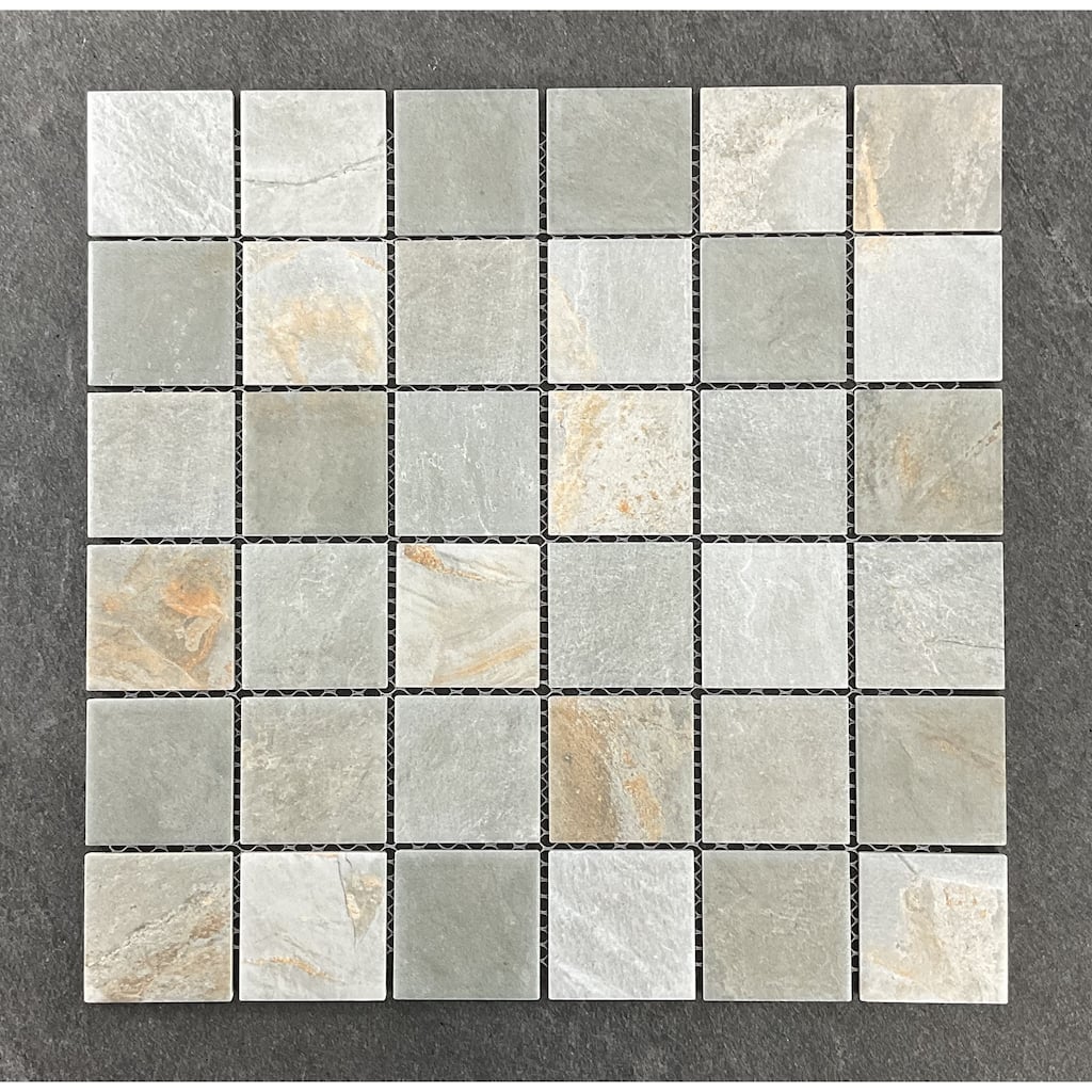 2 x 2 Grid Matte Porcelain Mosaic Wall & Floor Tile - 1 Case (15 Sheets)
