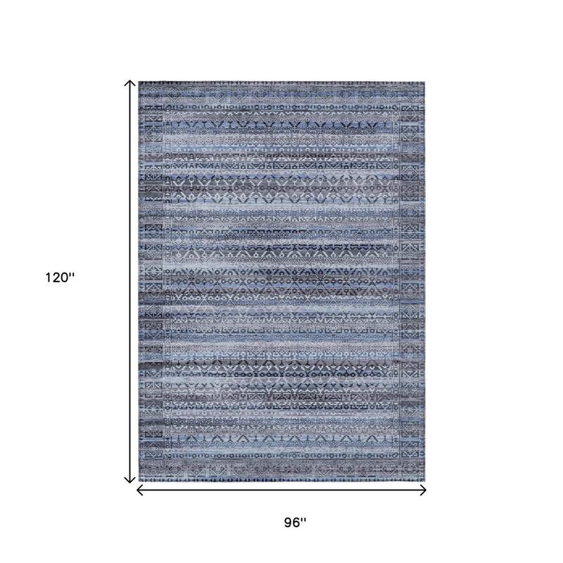 HomeRoots Striped Transitional Rectangle Outdoor Rug