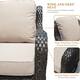 OVIOS 6-piece Rattan Wicker Patio Furniture Set Swivel Rocking Chair Set