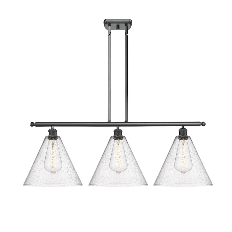 Innovations Lighting 516-3I-14-39 Berkshire Linear Berkshire 3 Light - Matte Black / Seedy