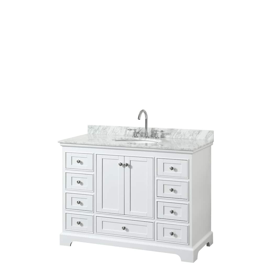 Wyndham Collection Deborah 48" Free Standing Single Vanity Set with