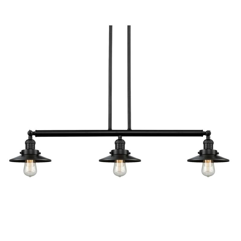 Innovations Lighting Railroad 3 Light 41" Wide Linear Chandelier - Oil Rubbed Bronze / Oil Rubbed Bronze