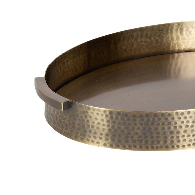 Kate and Laurel Samana Oval Metal Tray