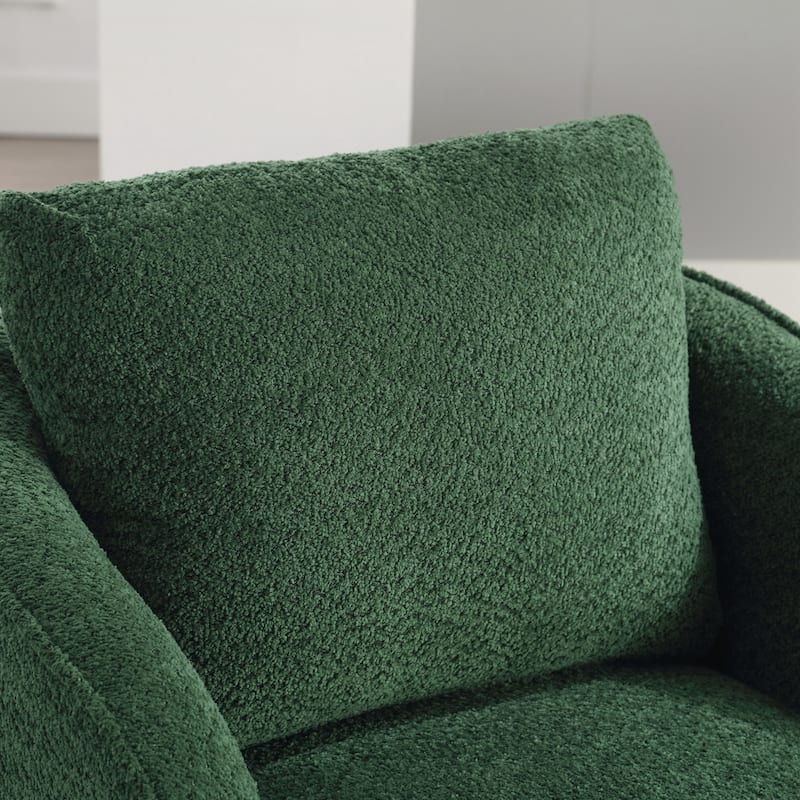 Upholstered Swivel Accent Barrel Chair and Comfy Round Accent Single Sofa Chair