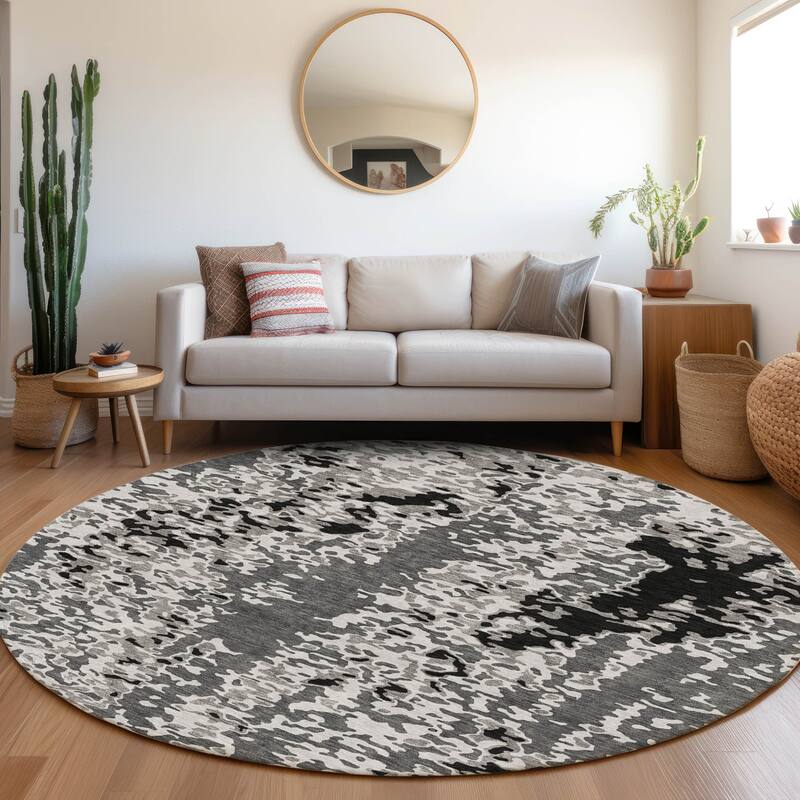 Premium Washable Super Soft Modern Casual Mayfield Rug - Gray - 8' x 8'