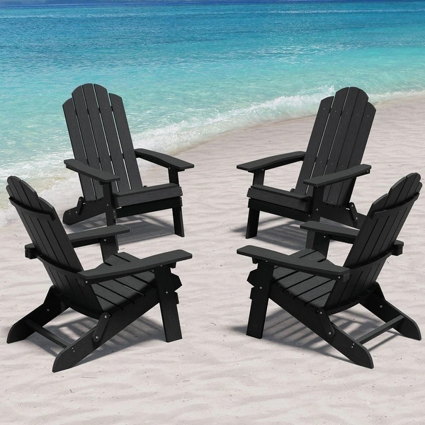 WINSOON All Weather HIPS Outdoor Folding Adirondack Chairs Outdoor